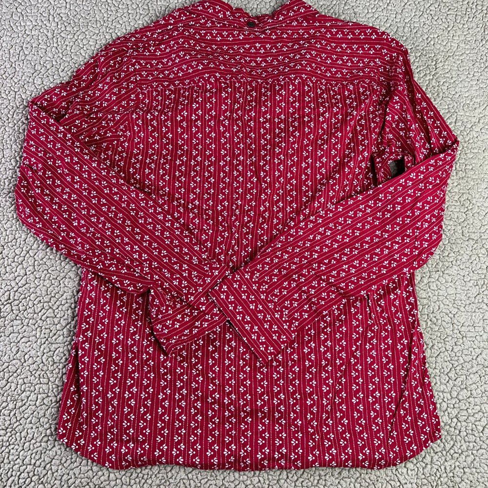 Patagonia Crimson and White Patterned Blouse - Picture 6 of 8